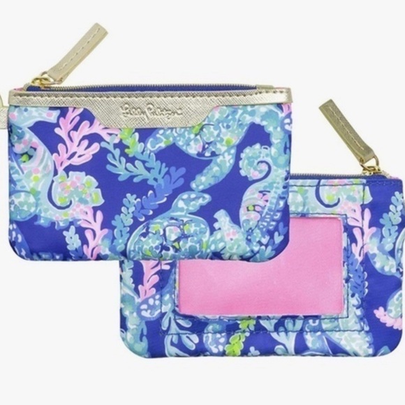 Lilly Pulitzer ID Case Keychain Wallet with Zipper - Picture 5 of 6